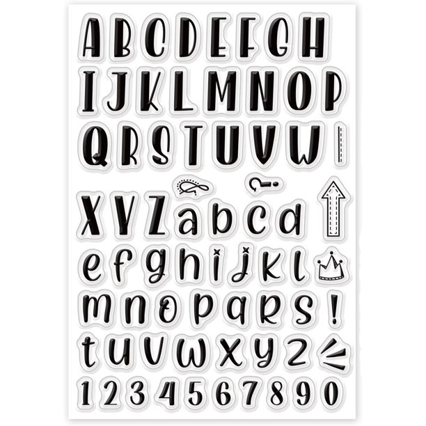 Alfabetos, letras, números, sellos transparentes, sellos de silicona transparente, sello decorativo