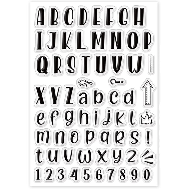 Alfabetos, letras, números, sellos transparentes, sellos de silicona transparente, sello decorativo