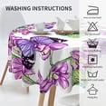 thumbnail image 5 of Butterfly Tablecloth, Butterfly Party Table Cloth for Party Decoration, Round 60 Inch, Butterfly Bird Flower Themed Tablecloths for Dinner Kitchen Party Picnic, 5 of 6