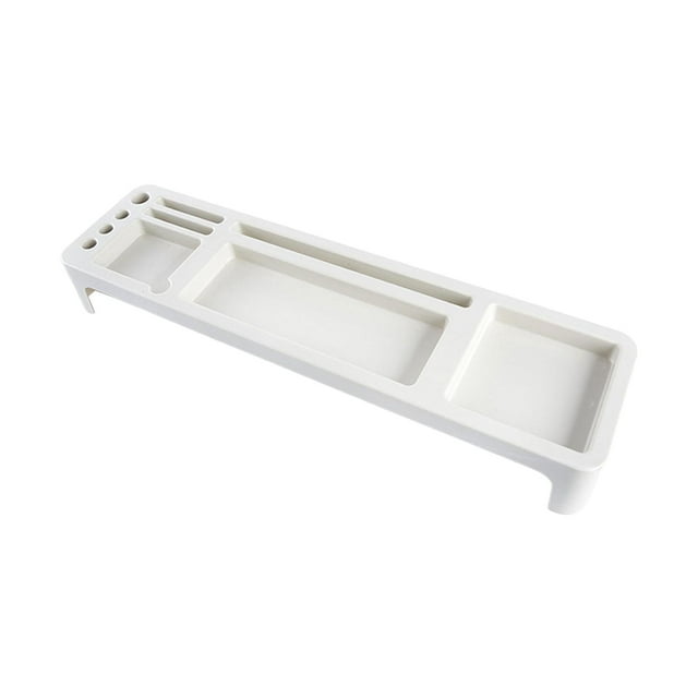 Organizador de escritorio, multifuncional sobre el teclado, bandeja de almacenamiento de objetos pequeños para oficina, portalápices para teléfono, Beige Salvador Organizador de escritorio