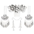 thumbnail image 2 of Pendientes de Flores Salvador Pinza de Pelo Chino Antiguo, 2 of 9