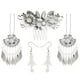 thumbnail image 2 of 1 juego de pendientes colgantes con borlas y peineta de flores chinas antiguas, color blanco, 2 of 9