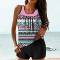 thumbnail image 2 of Two Piece Tankini Swimsuits for Women Tummy Control Bathing Suit Blouson Tankini Top with Sporty Boy Shorts 2026 Fashion, 2 of 5