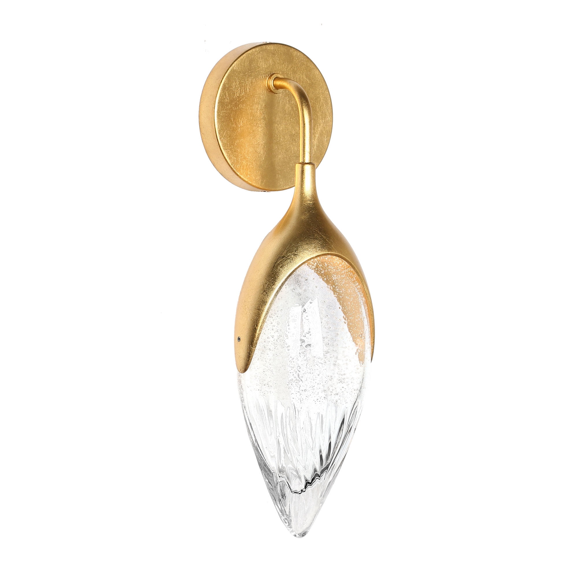 LNC Evacampbell 5-in W LED Wall Sconce Matte Gold for Living Rooms, Bathrooms and Bedrooms