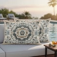 thumbnail image 4 of Farmhouse Boho Outdoor Waterproof Pillow Covers, Vintage Farmhouse Bohemia Pattern Art Decorative Rectangle Throw Pillowcase Sofa Cushion Sham for Patio/Couch/Chair, 20"x12" 2 Pack, 4 of 8