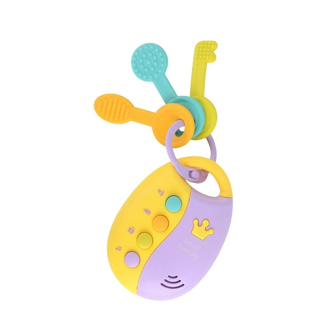 Juguete musical con llave remota, habilidades motoras, tamaño compacto, juego de simulación, llavero de juguete con sonido y luces para niños pequeños