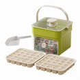 thumbnail image 1 of YWIYIUD 1PC Practical 50 IceMaker Compact Double Layer IceCube Tray with Lid PullOut Ice Drawer with Portable Handle for Home Hotel Cafe and Restaurant, 1 of 8