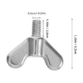 thumbnail image 2 of Raindrops 4 Pcs Vis de Pouce en Acier Inoxydable Argenté Plaqué pour Mât de Drapeau et Fixation Sécurisée de Meubles, 2 of 8
