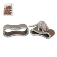thumbnail image 7 of THE LICKER STORE Suvi 26" Modern Cardboard Infinity 2-in-1 Lounge Bed Cat Scratcher with Catnip, Garden Cats, CSR1014F, 7 of 7