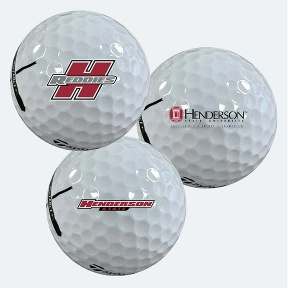Henderson State Reddies Logo Edition Taylormade Distance Golf Balls 12-Pack (Dozen)
