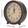 thumbnail image 3 of Vintage Retro Analog Alarm Clock, Round Alarm Clock, Small Desk Clock, Super Quiet, Non-Ticking, Small Clock for Home Decor, 3 of 5
