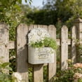 thumbnail image 2 of Galvanized Metal Wall Planter - Rustic Vintage Wall Mounted Planters for Indoor Outdoor Plants Farmhouse Hanging Plant Holder Decor (13.2" L x 9.5" H), 2 of 8