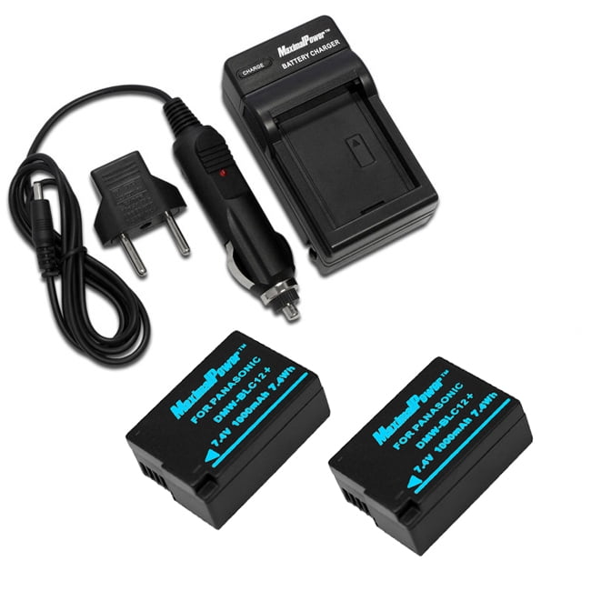 PowerTrust Chargeur LCD USB pour batterie DMW-BLC12 DMW-BLC12e pour appareils photo numériques Panasonic Lumix DMC-FZ200 DMC-FZ1000 DMC-G5 DMC-G6 DMC-GH2 