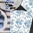 thumbnail image 4 of 100pcs Blue Floral Napkins Disposable Hand Towels for Bathroom 3 Ply Blue and White Guest Decorative Paper Napkins for Bridal Tea Wedding Birthday Party Supplies Table Decorations, 4 of 7