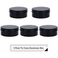 thumbnail image 5 of 5 Packs 8oz Matte Large Black Aluminum Tin Can Round Metal Tins with Screw Lid for Spices Candies Tea and Chrismas Treat colorful, 5 of 7