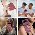 thumbnail image 5 of Allytechgroup Stylish Wallet Phone Case for Samsung Galaxy Z Flip 4 5G, Crossbody Shoulder Strap Make-up Mirror Ring Holder Stand Card Holders Shockproof Case for Girls Women, Winered, 5 of 7
