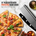 thumbnail image 5 of ACMETOP Pizza Peel 12 inch, Aluminum Metal Pizza Paddle Spatula with Foldable Wood Handle Rocker Cutter, Pizza Oven Accessories for Baking Homemade Pizza Bread, 5 of 10