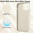 thumbnail image 3 of SHIQI-for iPhone 12 Pro Case, Liquid Silicone Shockproof Upgraded [Camera Cover], with Soft Fine Smooth Microfibre Lining Anti-Scratch, Full Body Phone Case for iPhone 12 Pro Cover, Stone White, 3 of 4