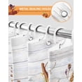 thumbnail image 5 of Fall Shower Curtain White Pumpkin Bathroom Curtains with Hooks, Waterproof Fabric Harvest Cotton Leaves Wheat Ears Wood Thanksgiving Bath Shower Curtains Set for Bathroom Bathtubs Decor 72x72 Inch, 5 of 7