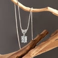 thumbnail image 3 of Lab Diamond Dangling Pendant Necklace For Women | 0.75 Carat IGI Certified Oval Shape | Carina Two Stone Lab Diamond Pendant In 18K White Gold | FG-VS1-VS2 Quality | Friendly Diamonds, 3 of 6