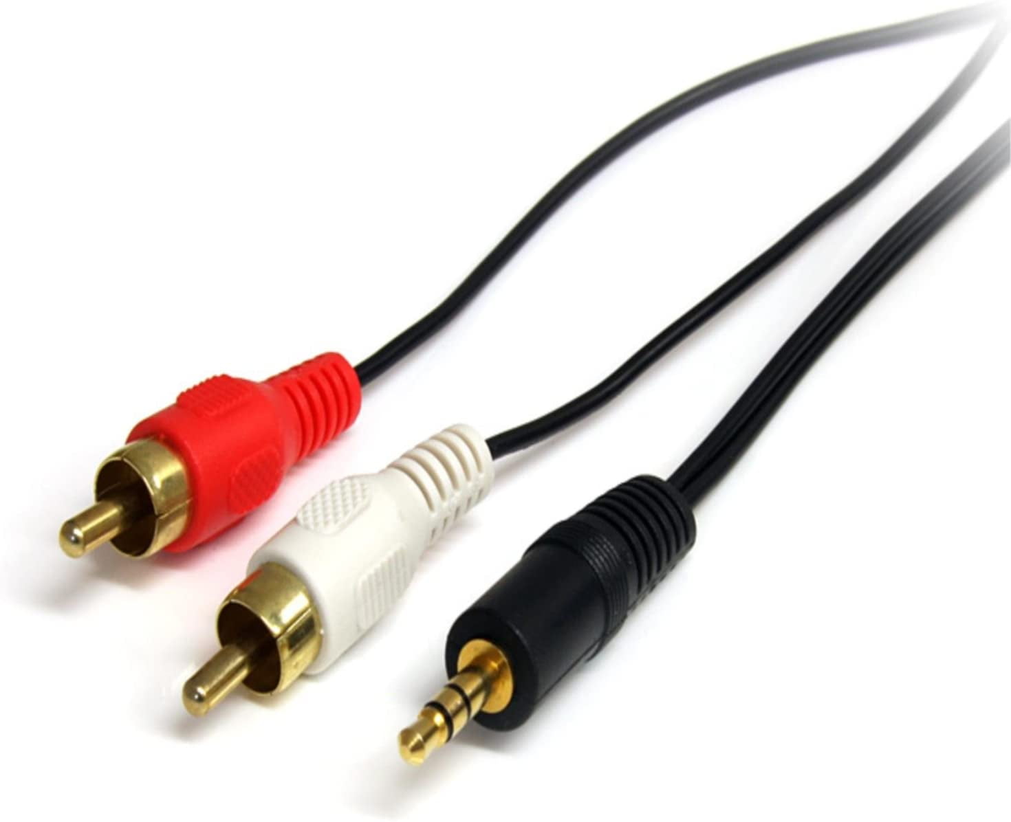 Startech MU6mmRCA 6-Feet Stereo Audio Cable Male to 2X Rca Male (3.5mm ...