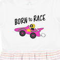 thumbnail image 4 of Inktastic Born to Race Pink Race Car Girls Toddler Dress, 4 of 5