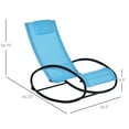 thumbnail image 3 of Outsunny Patio Lounger Rocking Chair w/ Zero Gravity Seat Pillow Armrest, 3 of 8