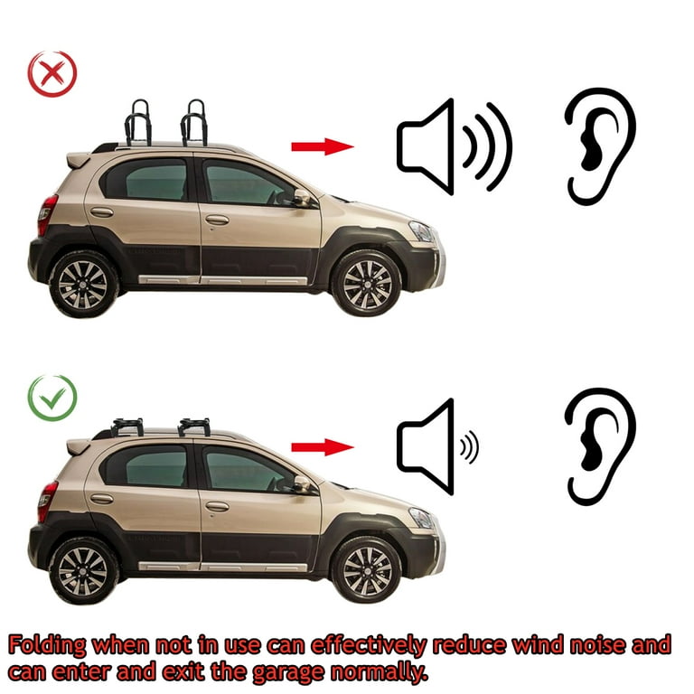 Ediors Upgrated 2 Pairs Folding Kayak Roof Rack J Bar Kayak rack