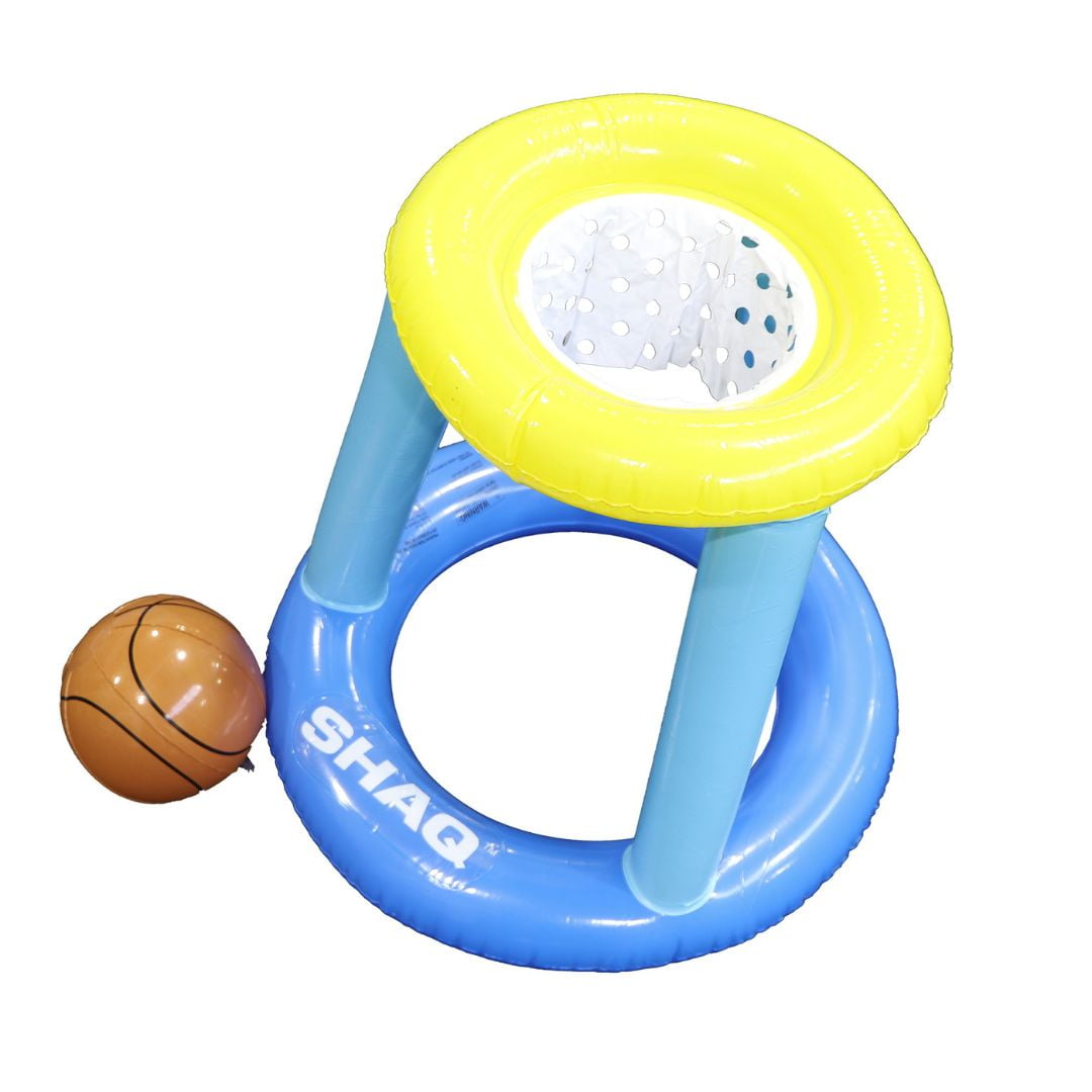 SHAQ Inflatable Floating Hoop for Pool Basketball Play Durable Shaq Basketball Hoop Easy Setup Pool Game for Kids Pool Hoop for Adults