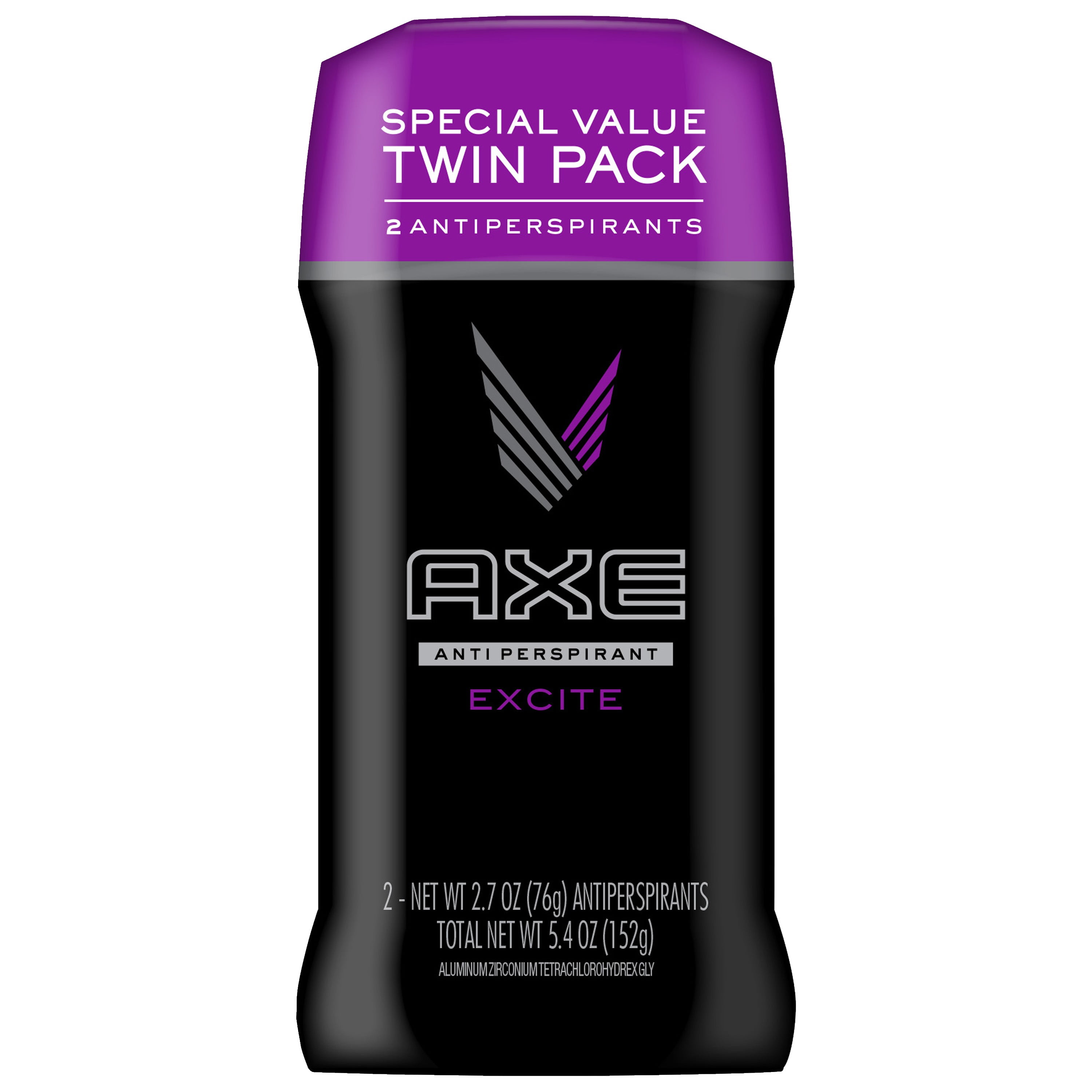 koppel haat paus AXE Excite Antiperspirant Deodorant Stick for Men 2.7 oz, Twin Pack -  Walmart.com