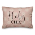 thumbnail image 2 of Creative Products Holy Chic Cream Polka Dots on Pink 20 x 14 Spun Poly Pillow, 2 of 3
