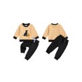 thumbnail image 2 of BemeyourBBs Baby Boy Halloween Outfits Dog Embroidery Sweatshirt + Pants Set, 2 of 8