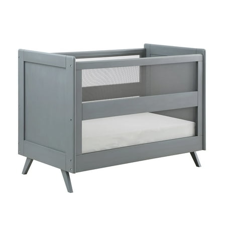 UPC: 0811283024047 | BreathableBaby Breathable Mesh 3-in-1 Convertible Crib Gray Greenguard Gold Certified
