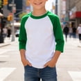 thumbnail image 4 of Coerni Toddler Kids Baseball Raglan T-Shirt 3/4 Sleeve Crewneck Tees Baby Boys Girls Jersey Sweatshirt Summer Athletic Casual, 4 of 7