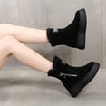 thumbnail image 4 of Fesfesfes Snow Boots Womens Winter Ankle Boots Ladies Warm Lined Booties Thickening Shoes Zip Flat Sneakers Outdoor Booties Women's Boots 5.5(36), 4 of 9