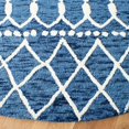 thumbnail image 4 of SAFAVIEH Blossom Aspen Geometric Wool Area Rug, Navy/Ivory, 6' x 6' Round, 4 of 8