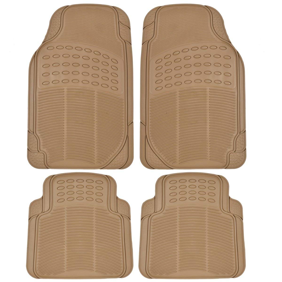 BDK Premium Heavy Duty 4 Piece Rubber Car Mat for Trucks Vans SUVs