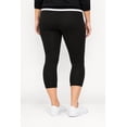 thumbnail image 2 of ellos Women's Plus Size Knit Capri Leggings - 10/12, Black, 2 of 6