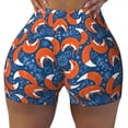 thumbnail image 2 of Balery Abstract Vintage Fox and Plants Printed Workout Shorts for Women Seamless Scrunch Short Gym Yoga Running Sport Active Exercise Fitness Shorts-XX-Large, 2 of 8