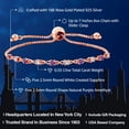 thumbnail image 2 of Gem Stone King 0.55 Ct Purple Amethyst and White Created Sapphire 18K Rose Gold Plated Silver Bracelet, 2 of 4