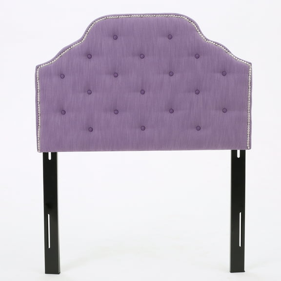 Noble House Kathleen Twin Fabric Tufted Kid's Headboard, Light Purple