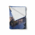 thumbnail image 2 of Lake Forest Soft Flannel Fleece Throw Blanket, Crater Lake Volcano Oregon American Scenery, Cozy Plush for Indoor and Outdoor Use, 70" x 90", Multicolor, by Ambesonne, 2 of 6