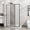 Matte Black + Aluminium Alloy + Tempered Glass + Industrial + Modern-1, variant on Goodyo 34" x 72" Fixed Shower Door – 3-Panel Walk-in Shower Screen with Center Mirror & Fluted Pattern, 5mm Tempered Glass, Matte Black Finish, Reversible Installation