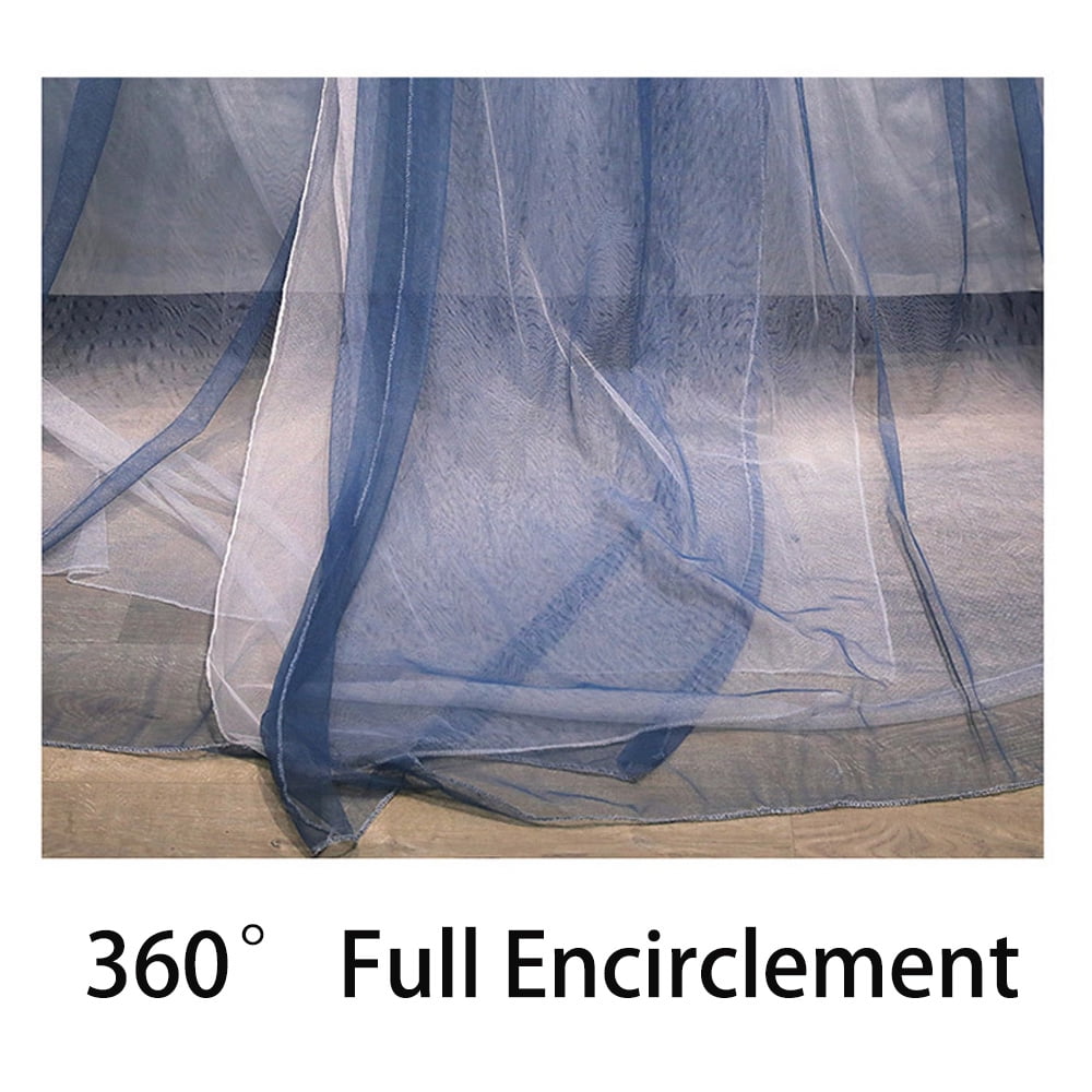 Kadahis Bed Canopy for Girls & Adults, Elegant Double Layer Bed Curtain Canopy Drapes, Round Dome Lace Princess Canopies Netting