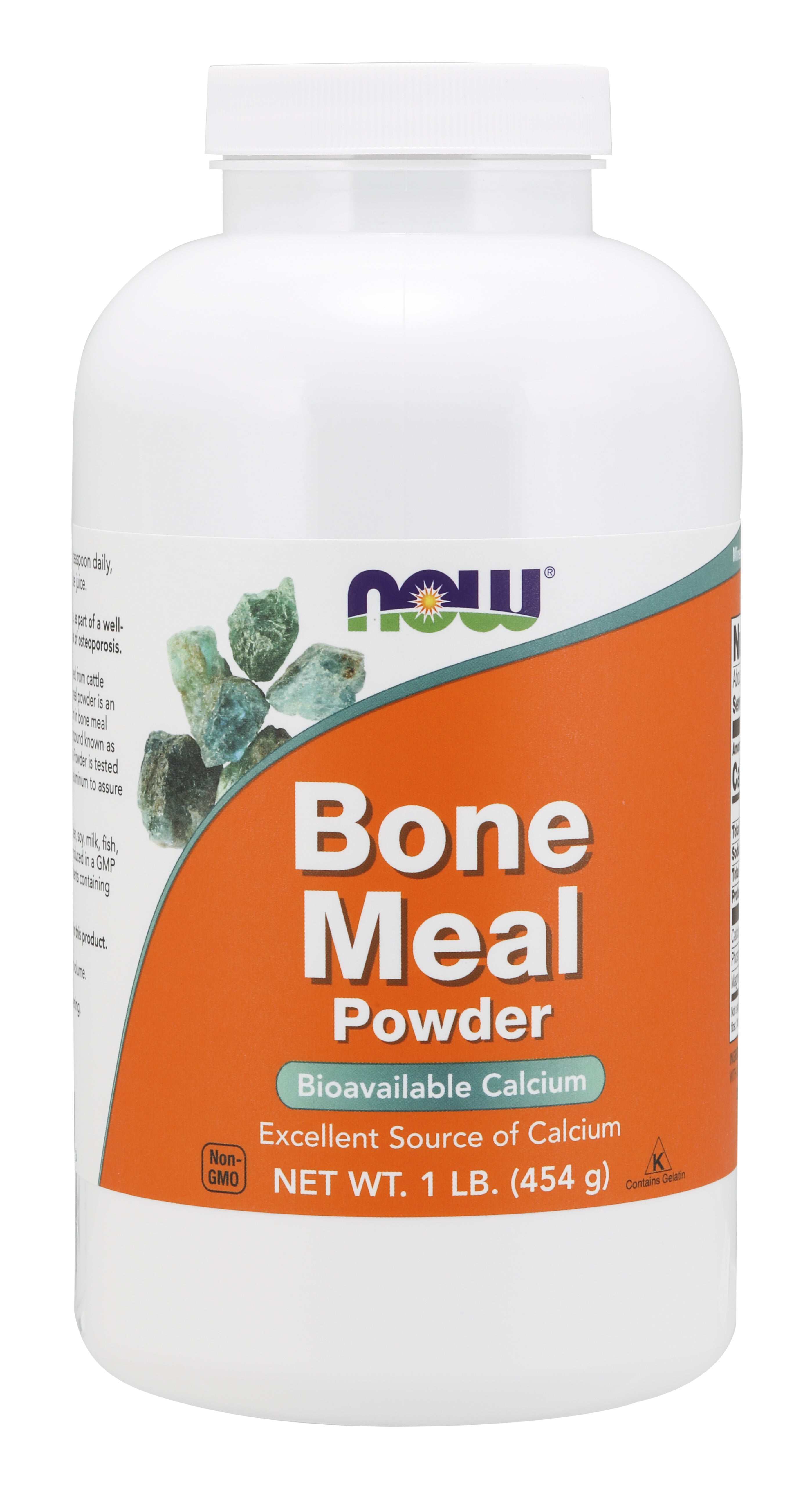 NOW Supplements, Bone Meal Powder with Calcium Carbonate and Magnesium Oxide, Natural Calcium