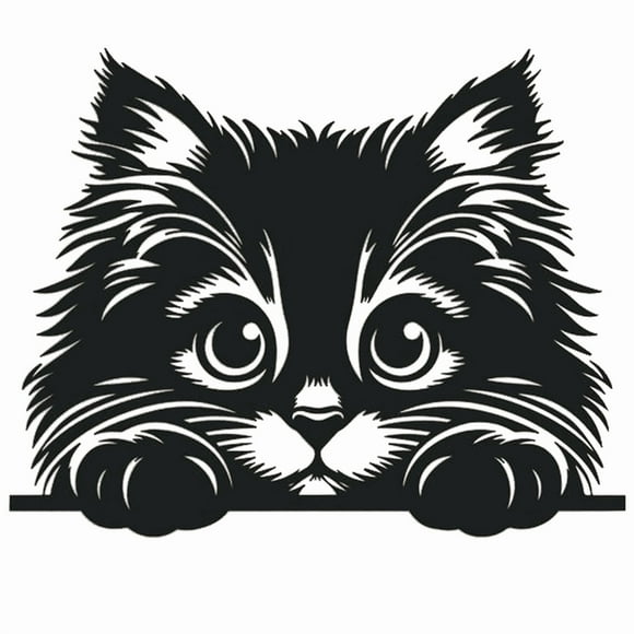 Cuadro Decorativo de Metal con Diseño gatito Grande