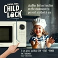 thumbnail image 5 of Nostalgia Retro 700W Microwave Oven – 0.7 Cu Ft Capacity – Ivory, 5 of 8