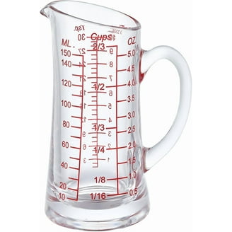 Pyrex 2-Cup Glass Measuring Cup Pack of 6, Nonporous, Bold Labels