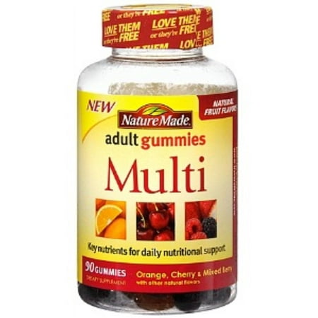Mix Gummy - Nature Made Multi Adult Gummies, Orange, Cherry & Mixed Berry 90 ea