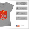 thumbnail image 6 of Kansas Shield Women's V-Neck T-shirt Champions Game Day Fantasy Football K.C. Fan, 6 of 7